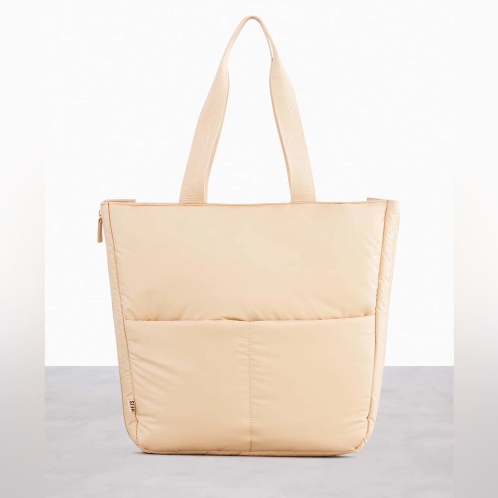 BEIS The Expandable Tote in Beige